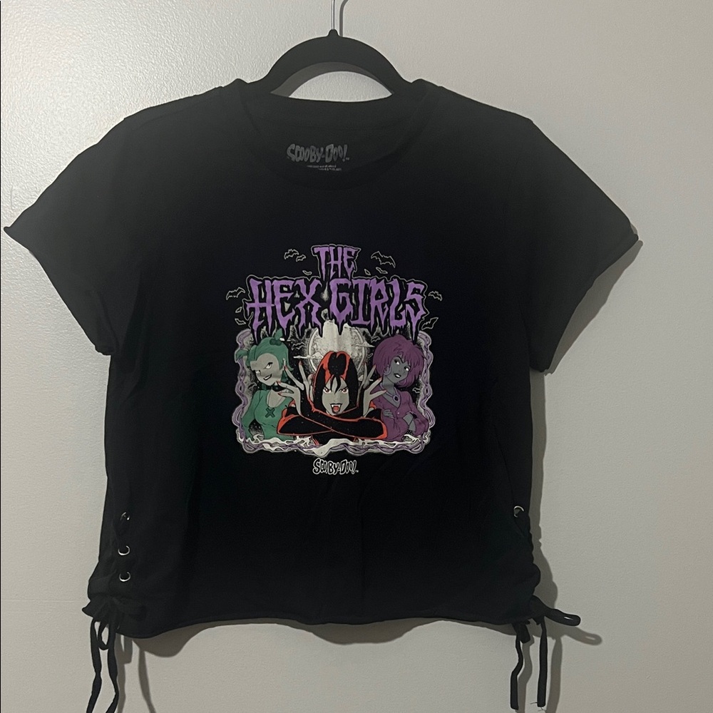 Scooby-Doo! The Hex Girls Lace-Up Girls Crop T-Shirt Plus Size